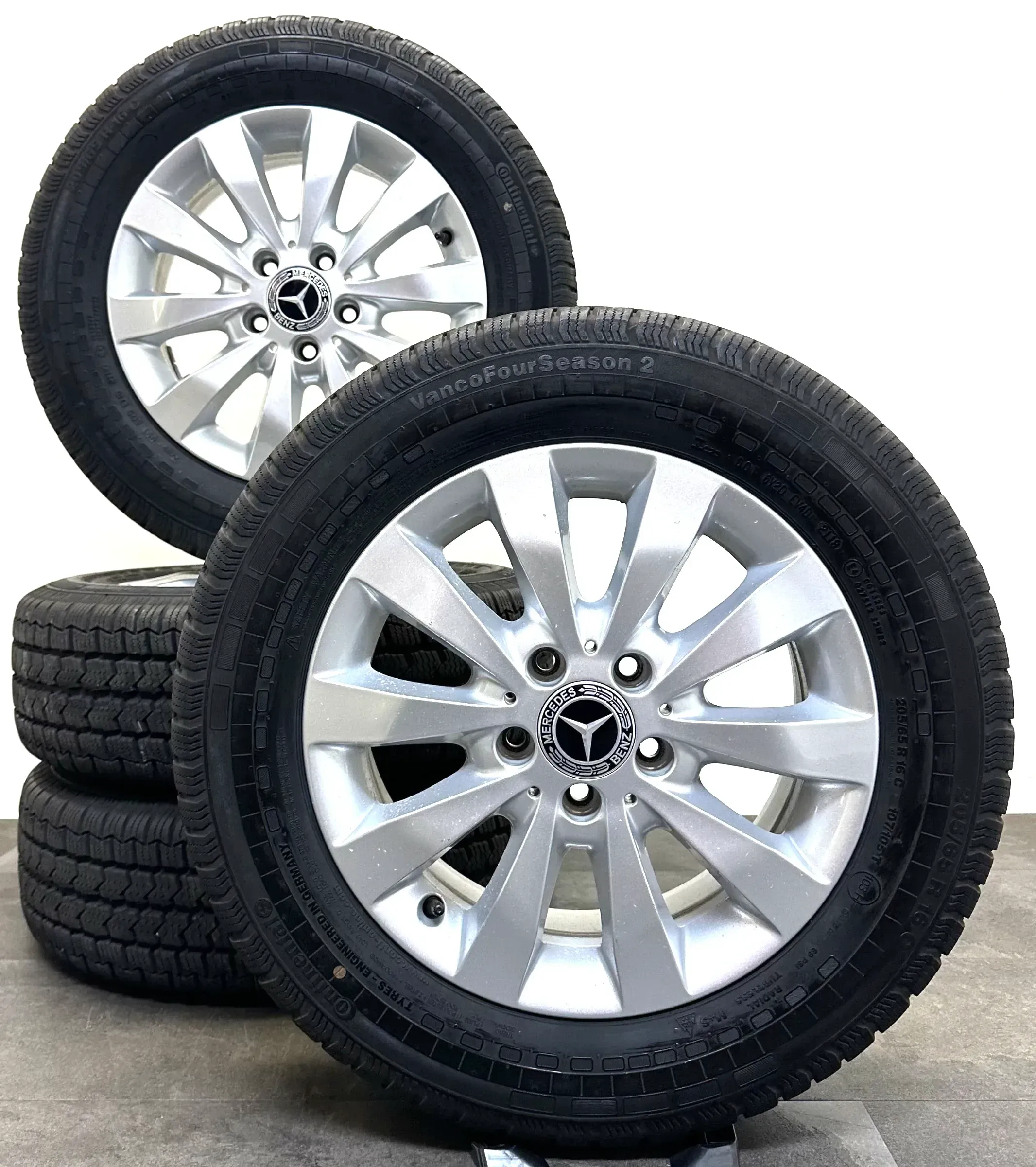Original Mercedes V-Klasse W447 Vito 16Zoll Felgen Allwetterreifen 205 65 R16 10 - Bild 1